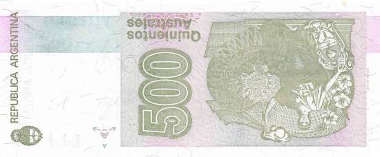 Argentinien p328b 500 Australes 1988